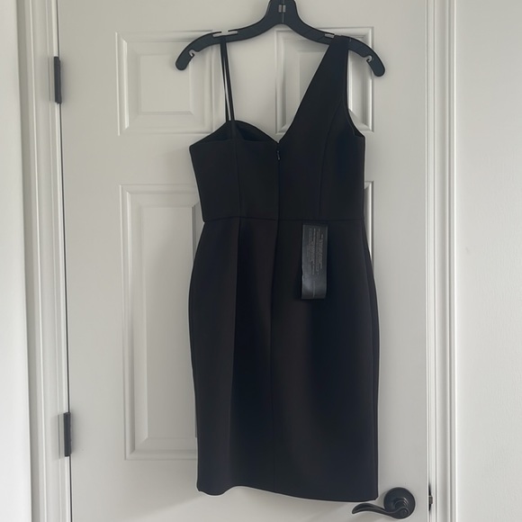 Bcbg Maxazria black one shoulder sheath dress - Picture 4 of 5